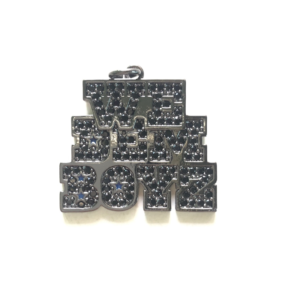 10pcs/lot 30*28mm CZ Paved We Dem Boyz Word Cowboys American Football Soccer Charms Black on Black CZ Paved Charms American Football Sports New Charms Arrivals Charms Beads Beyond