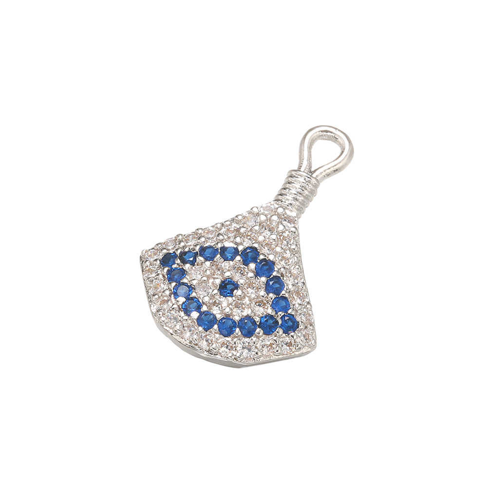 10pcs/lot 18*13mm Multicolor CZ Paved Evil Eye Charms Silver CZ Paved Charms Colorful Zirconia Evil Eyes Charms Beads Beyond