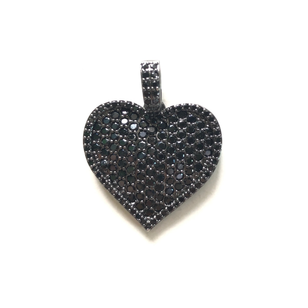 5-10pcs/lot 31.6*24.6mm CZ Paved Heart Charms-New CZ Paved Charms Hearts New Charms Arrivals Charms Beads Beyond
