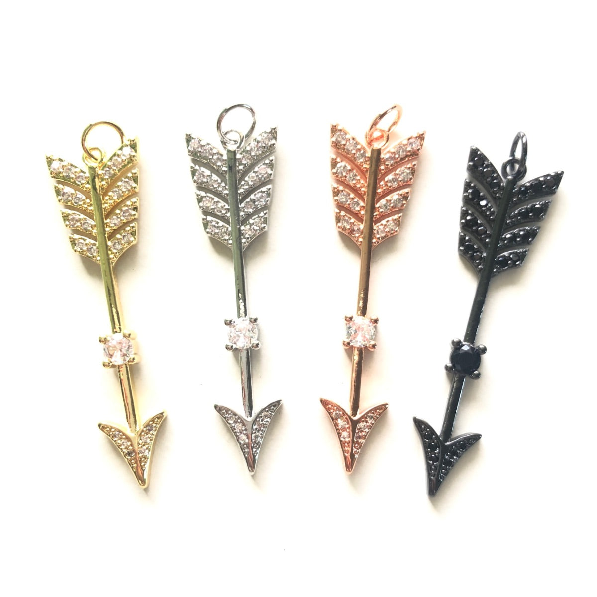 10pcs/lot 47.5*13mm CZ Paved Arrow Charms for Bracelet & Necklace Making CZ Paved Charms New Charms Arrivals Symbols Charms Beads Beyond