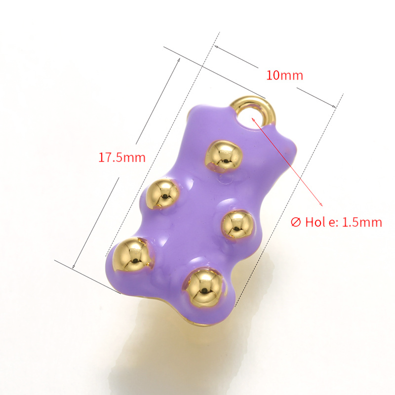 10pcs/lot 17.5*10mm Colorful Enamel Gold & Silver Plated Baby Bear Charm Enamel Charms Charms Beads Beyond