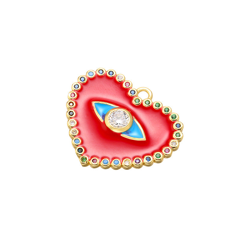 10pcs/lot Gold Plated Enamel Evil Eye Snow Arrow Charm Style 1 Enamel Charms Charms Beads Beyond