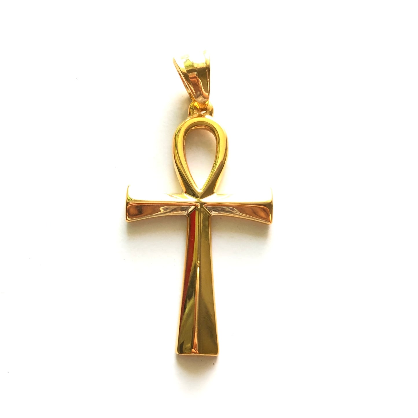 5pcs/lot 53*26mm Stainless Steel ANKH Charm Gold Stainless Steel Charms ANKH Charms Beads Beyond