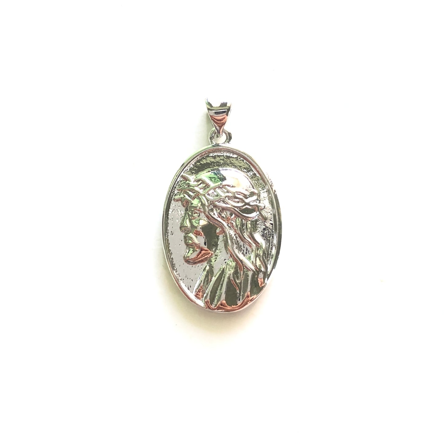 10pcs/lot 31*17mm Jesus Charms Silver CZ Paved Charms Christian Quotes On Sale Symbols Charms Beads Beyond