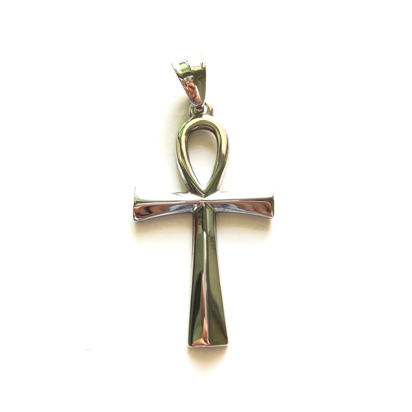 5pcs/lot 53*26mm Stainless Steel ANKH Charm Silver Stainless Steel Charms ANKH Charms Beads Beyond