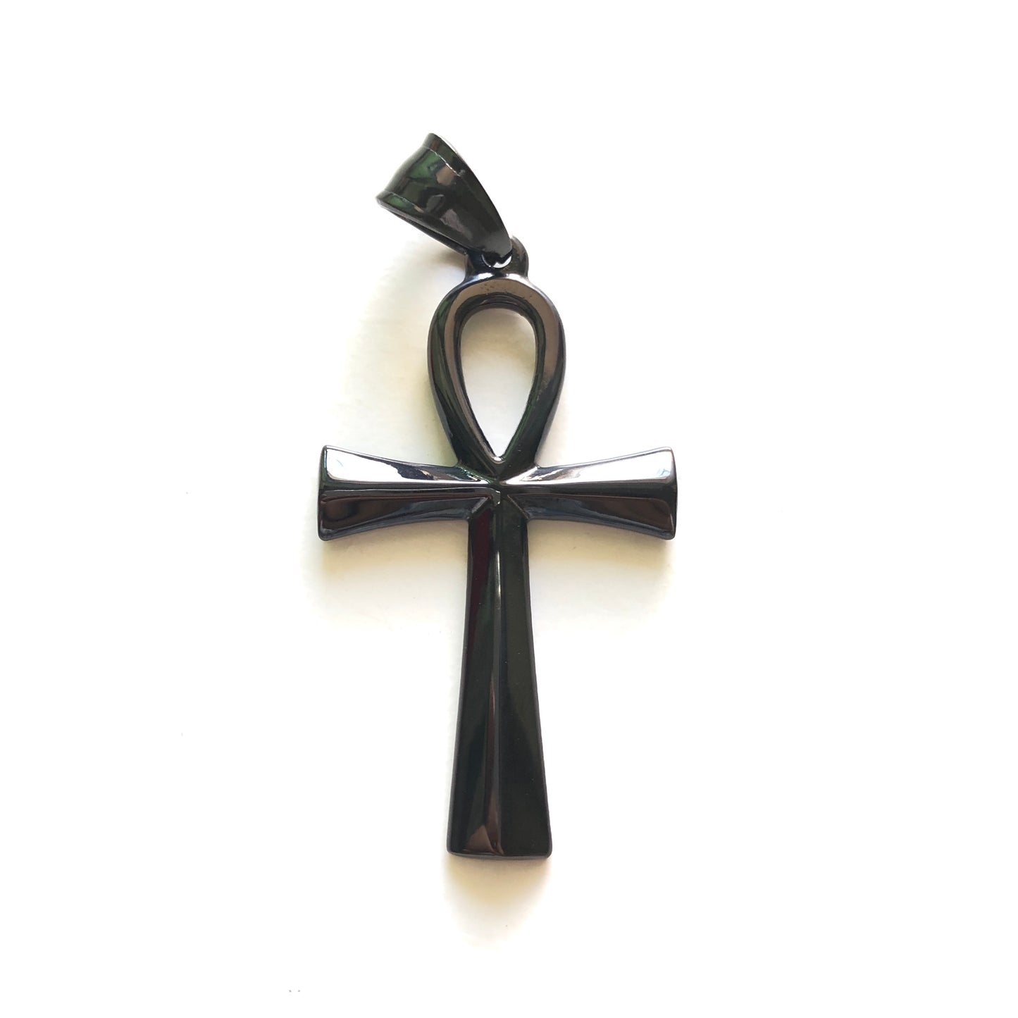 5pcs/lot 53*26mm Stainless Steel ANKH Charm Black Stainless Steel Charms ANKH Charms Beads Beyond