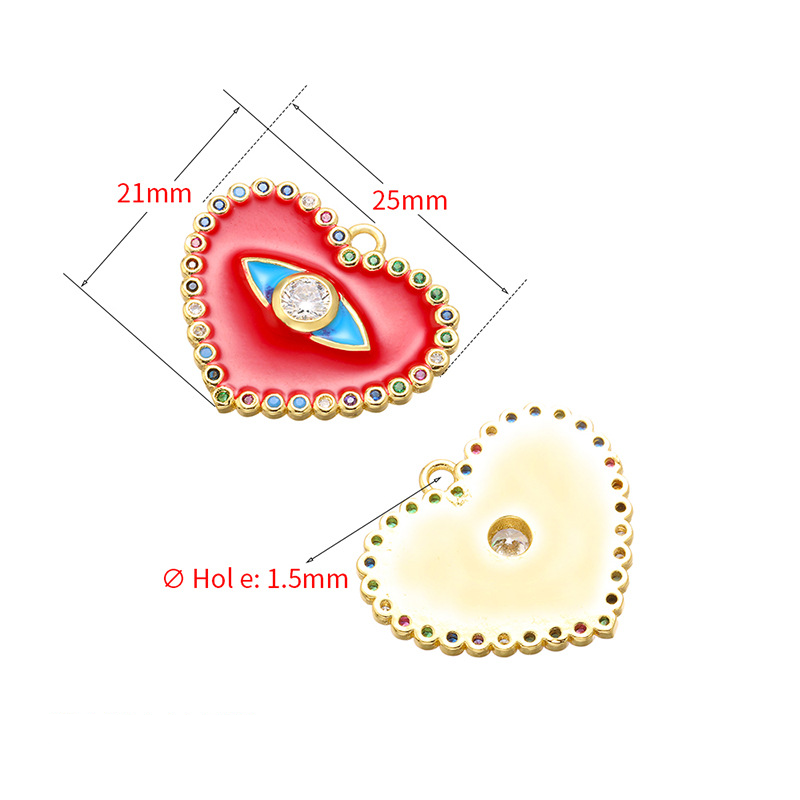 10pcs/lot Gold Plated Enamel Evil Eye Snow Arrow Charm Enamel Charms Charms Beads Beyond