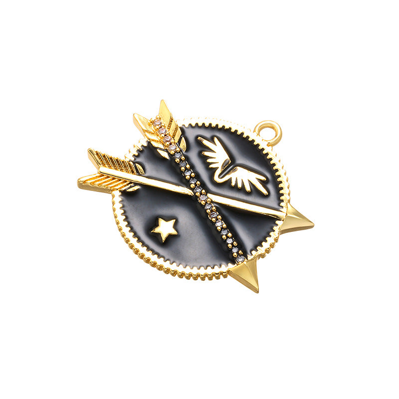 10pcs/lot Gold Plated Enamel Evil Eye Snow Arrow Charm Style 4 Enamel Charms Charms Beads Beyond