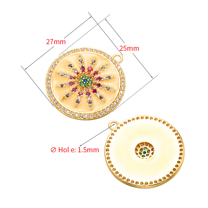 10pcs/lot Gold Plated Enamel Evil Eye Snow Arrow Charm Enamel Charms Charms Beads Beyond