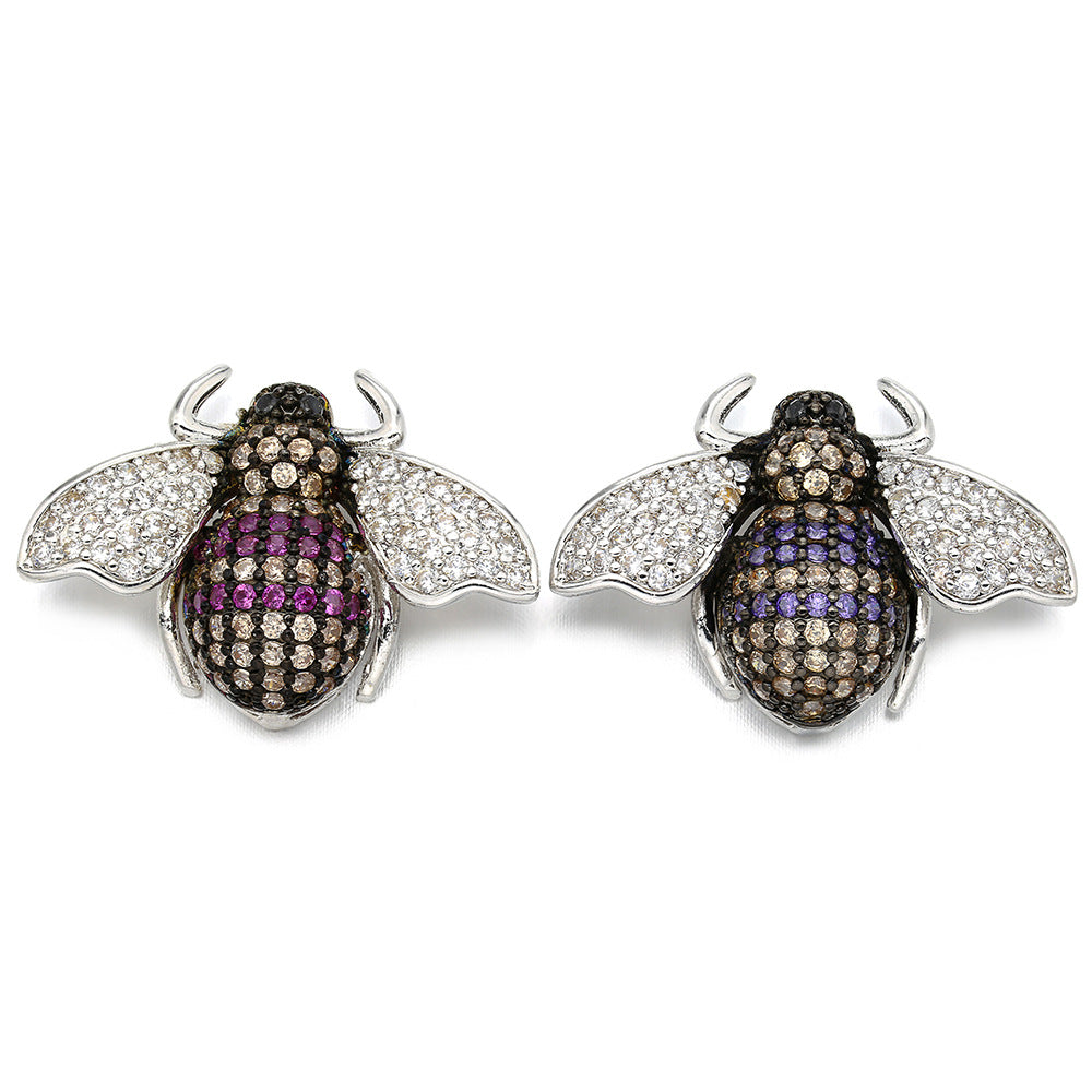 10pcs/lot 26*18mm CZ Paved Bug Charm/Connectors CZ Paved Charms Charms Beads Beyond