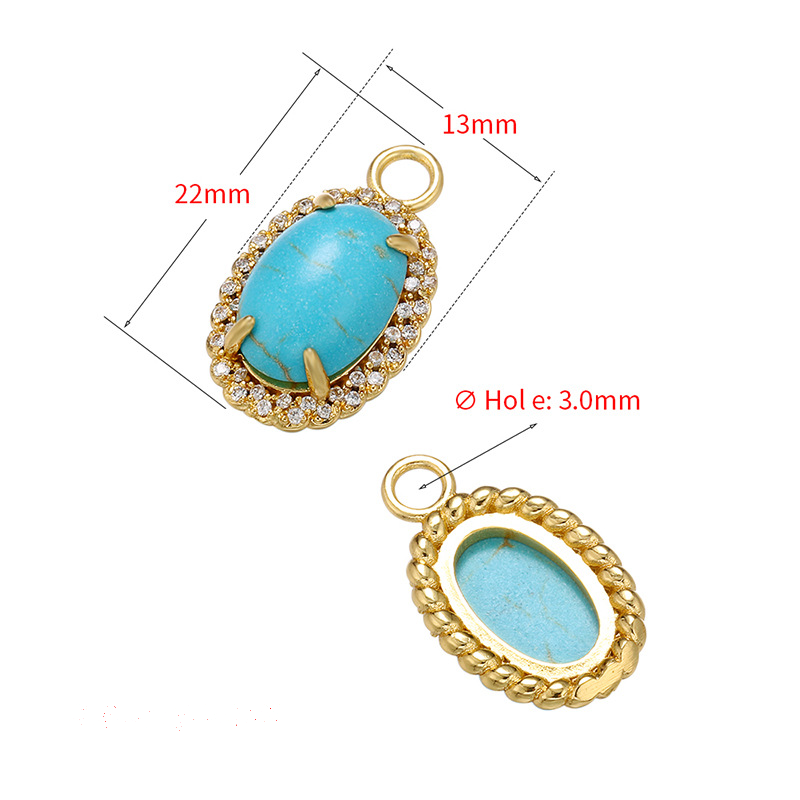 10pcs/lot 22*13mm CZ Paved Gemstone Charms CZ Paved Charms Colorful Zirconia Charms Beads Beyond