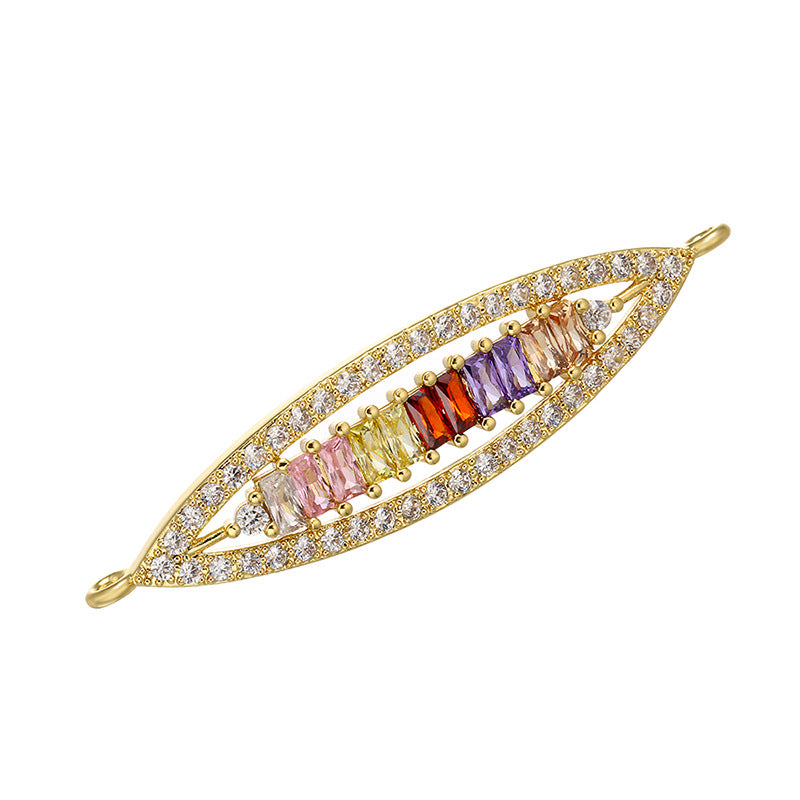 5pcs/lot Multicolor CZ Paved Chain Connectors Style 2 CZ Paved Connectors Chain Charms Beads Beyond