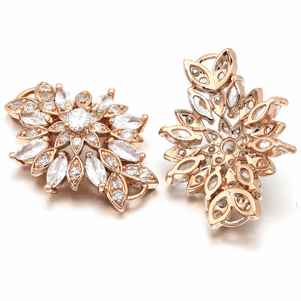 10pcs/lot 29*21mm CZ Paved Flower Connectors CZ Paved Connectors Flower Connectors Charms Beads Beyond