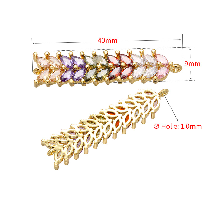 5pcs/lot Multicolor CZ Paved Chain Connectors CZ Paved Connectors Chain Charms Beads Beyond