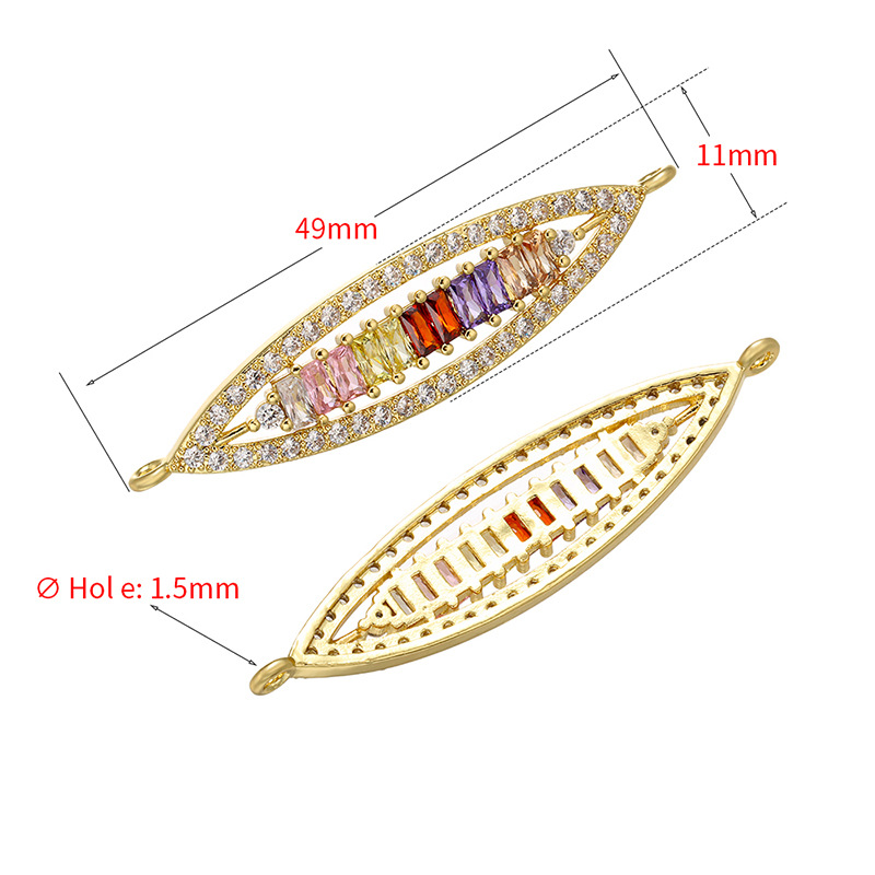 5pcs/lot Multicolor CZ Paved Chain Connectors CZ Paved Connectors Chain Charms Beads Beyond