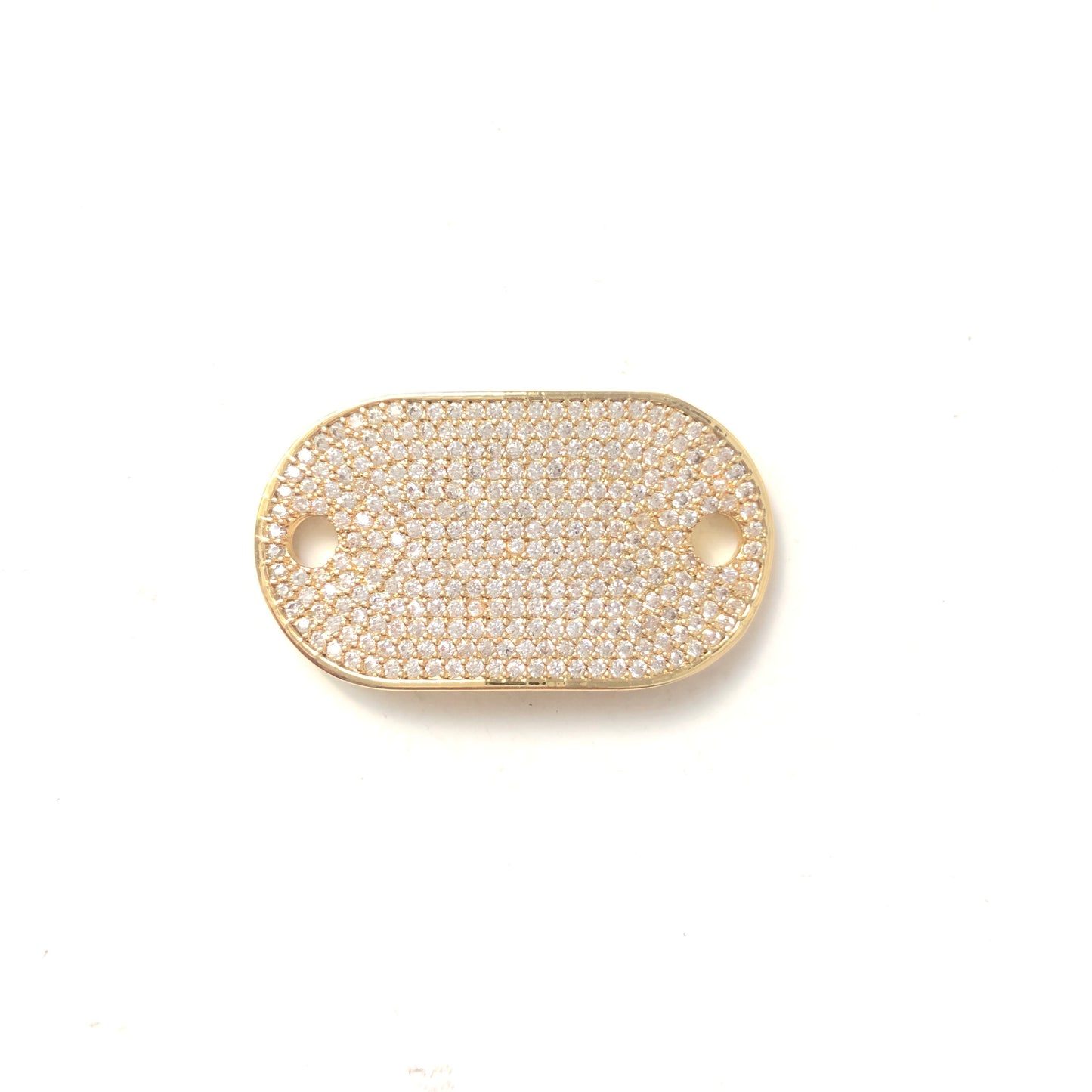 5pcs/lot 32.4*18.4mm CZ Paved Curve Oval Connectors Gold CZ Paved Connectors Charms Beads Beyond