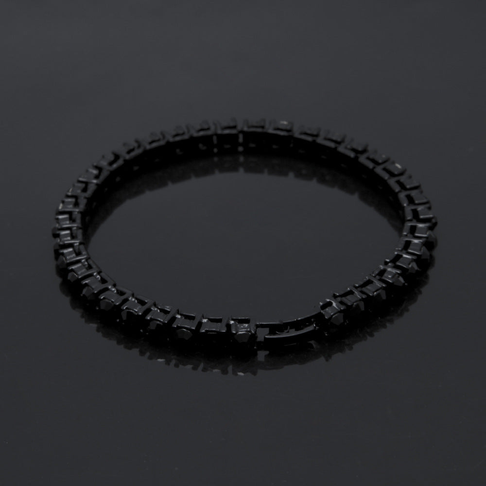 5pcs/lot 5mm Rhinestone Pave 7/8/9 Inch Alloy Tennis Bracelets Cuban Chains Charms Beads Beyond