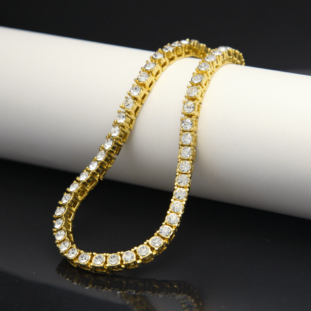 5pcs/lot 5mm Rhinestone Pave 7/8/9 Inch Alloy Tennis Bracelets Cuban Chains Charms Beads Beyond