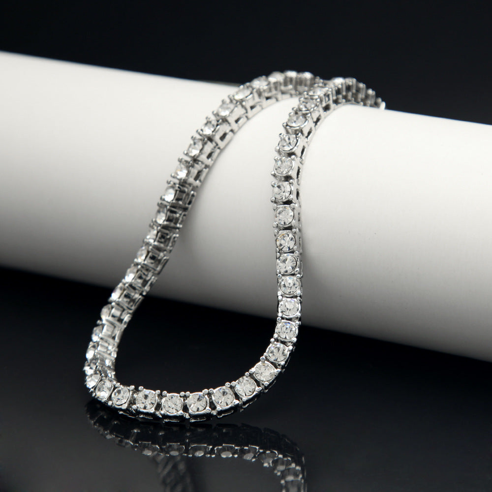 5pcs/lot 5mm Rhinestone Pave 7/8/9 Inch Alloy Tennis Bracelets Cuban Chains Charms Beads Beyond