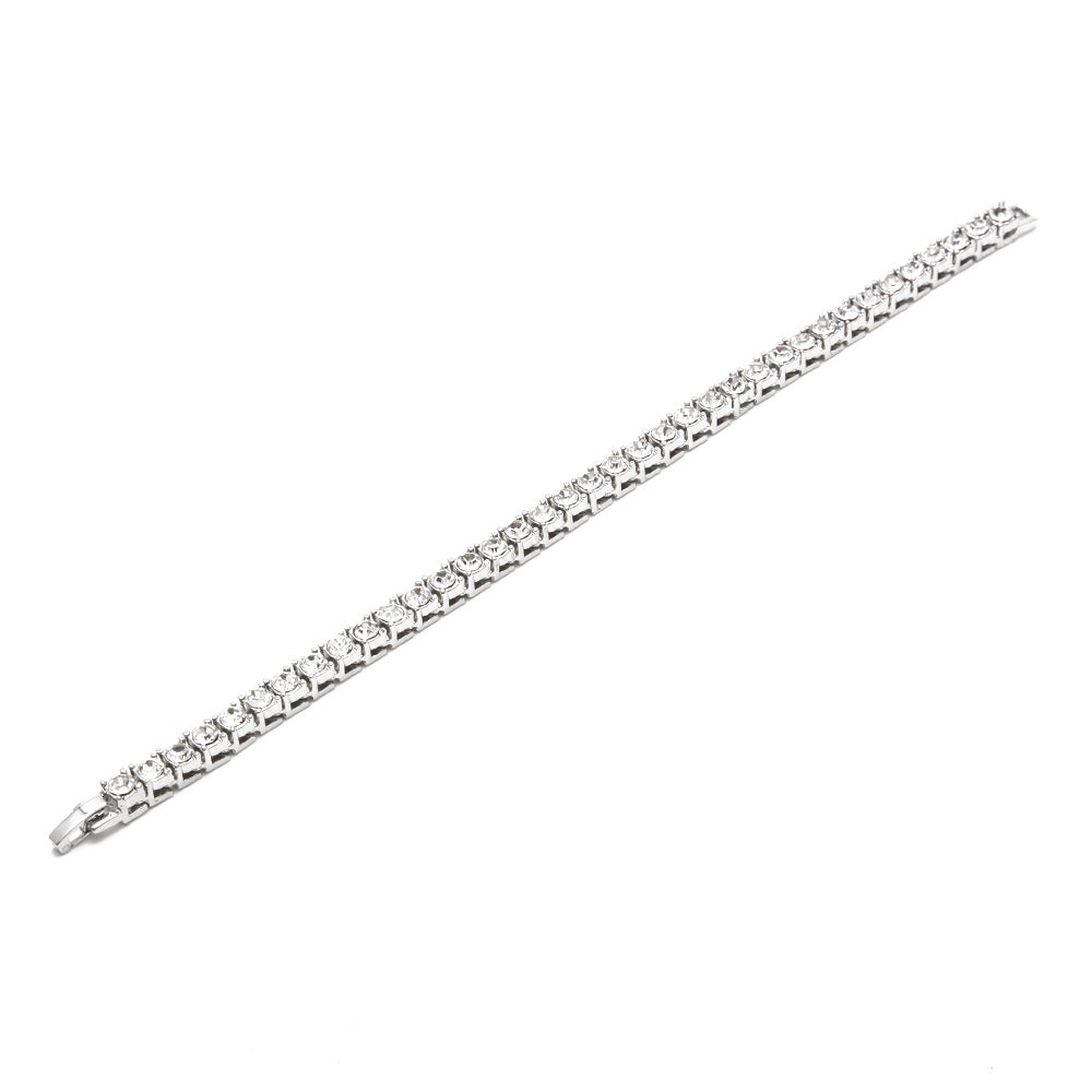 5pcs/lot 5mm Rhinestone Pave 7/8/9 Inch Alloy Tennis Bracelets Cuban Chains Charms Beads Beyond