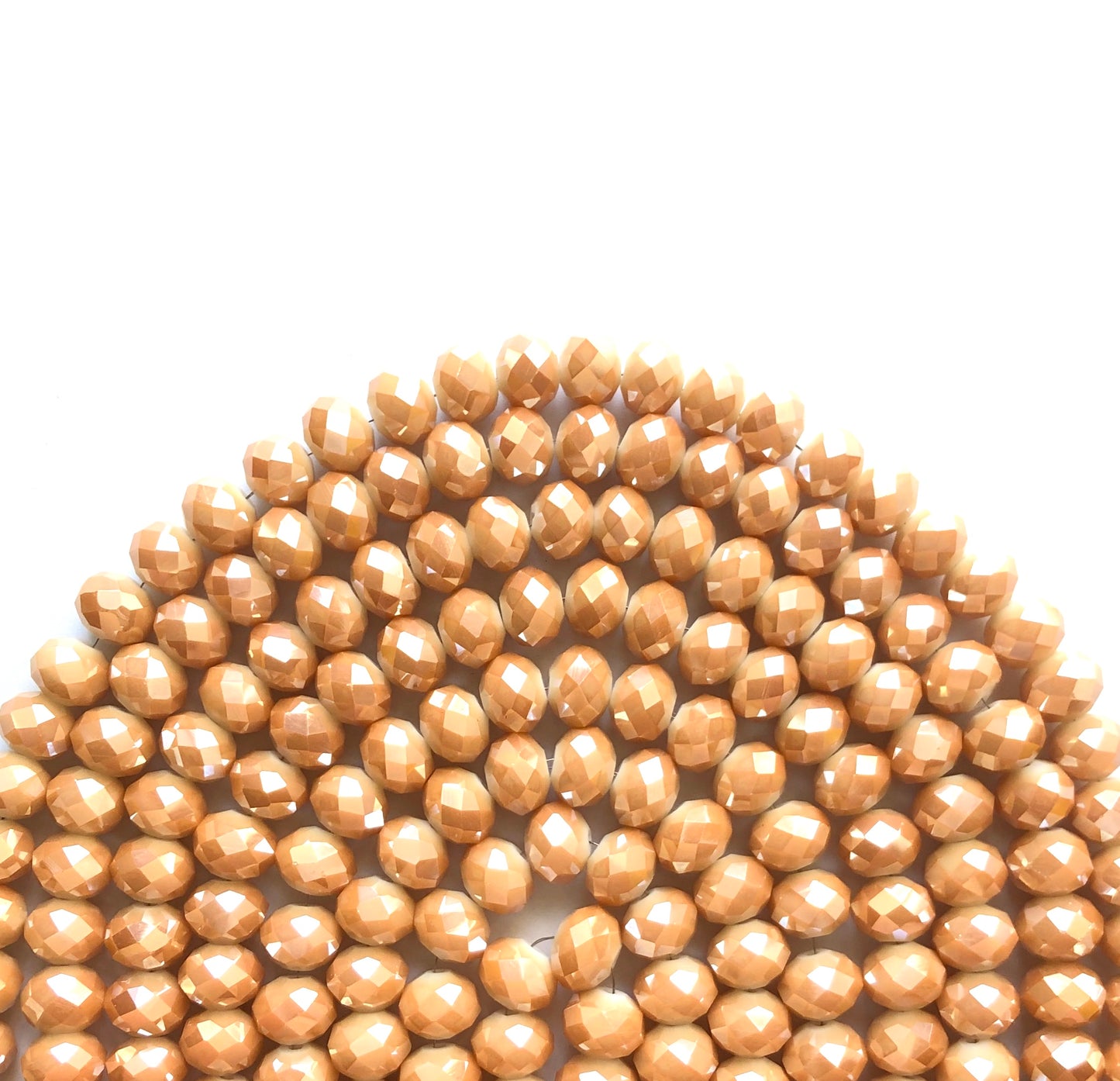 2 Strands/lot 10mm Champagne AB Faceted Glass Beads Champagne AB Glass Beads Faceted Glass Beads Charms Beads Beyond
