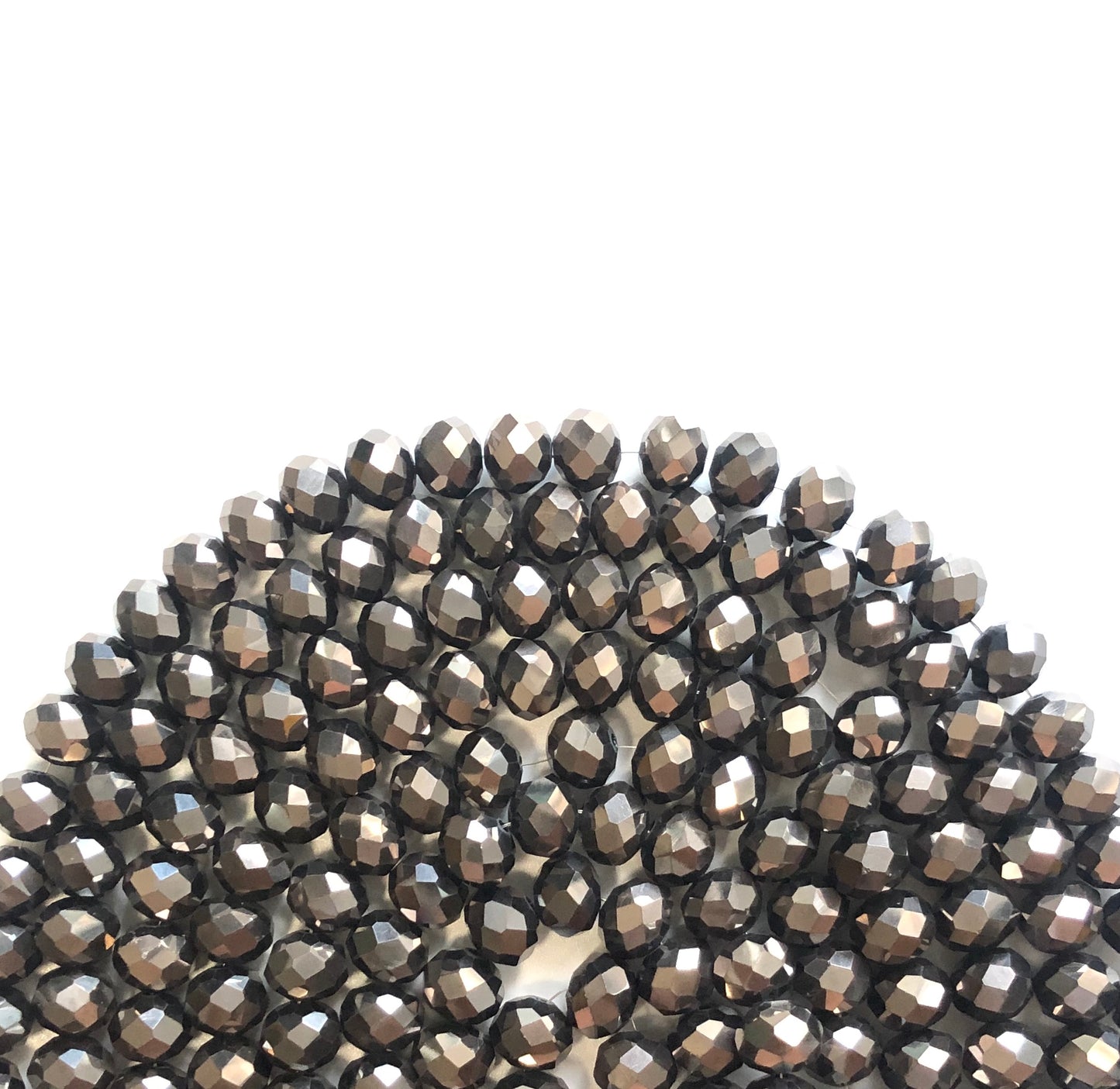 2 Strands/lot 10mm Electroplated Gunmetal Faceted Glass Beads Electroplated Gunmetal Glass Beads Faceted Glass Beads Charms Beads Beyond