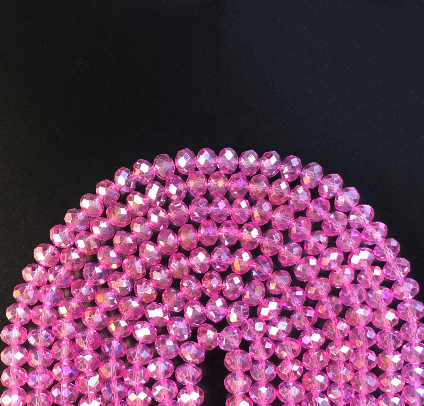 2 Strands/lot 10mm Clear Pink AB Faceted Glass Beads Clear Pink AB Glass Beads Breast Cancer Awareness Faceted Glass Beads Charms Beads Beyond