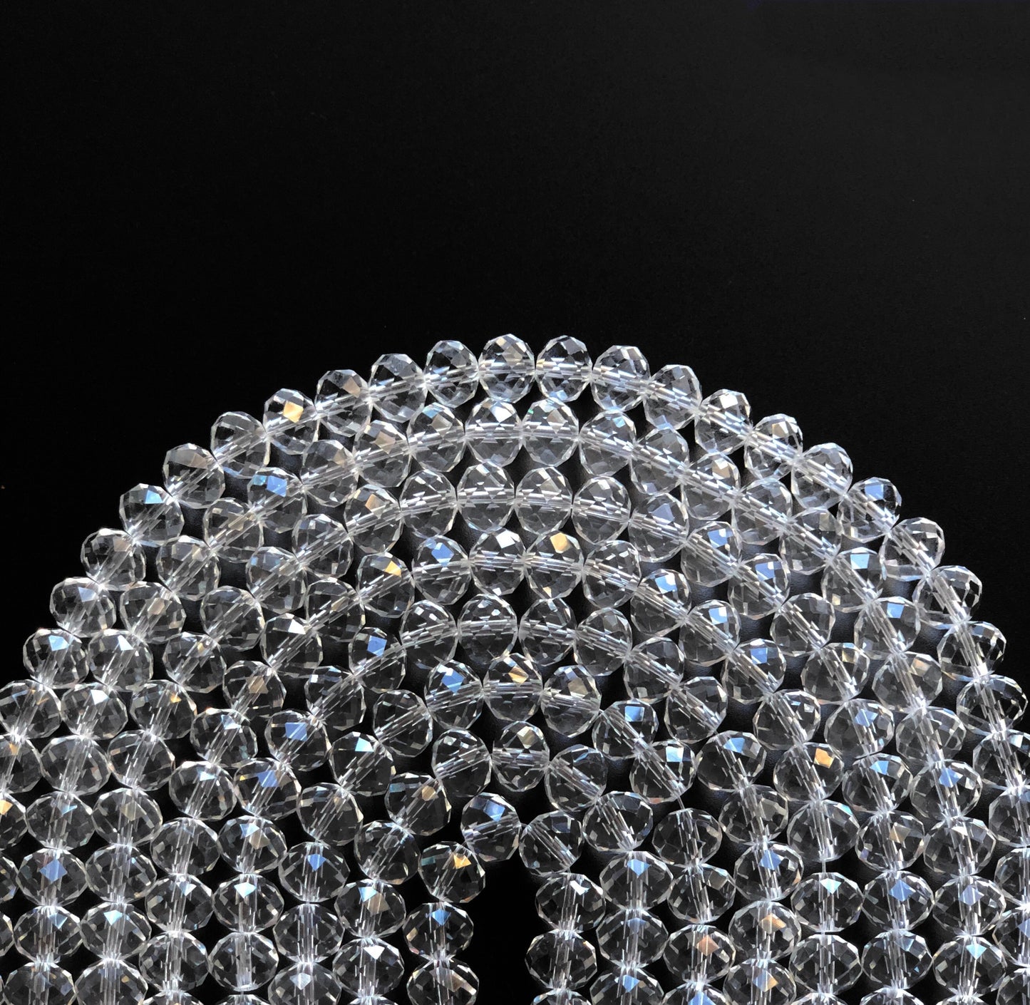 2 Strands/lot 10mm Clear Faceted Glass Beads Clear Glass Beads Faceted Glass Beads Charms Beads Beyond