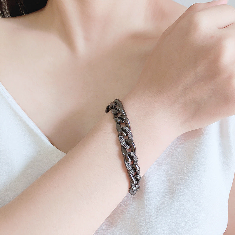 3pcs/lot CZ Pave Chain Link Bracelet Women Bracelets Charms Beads Beyond