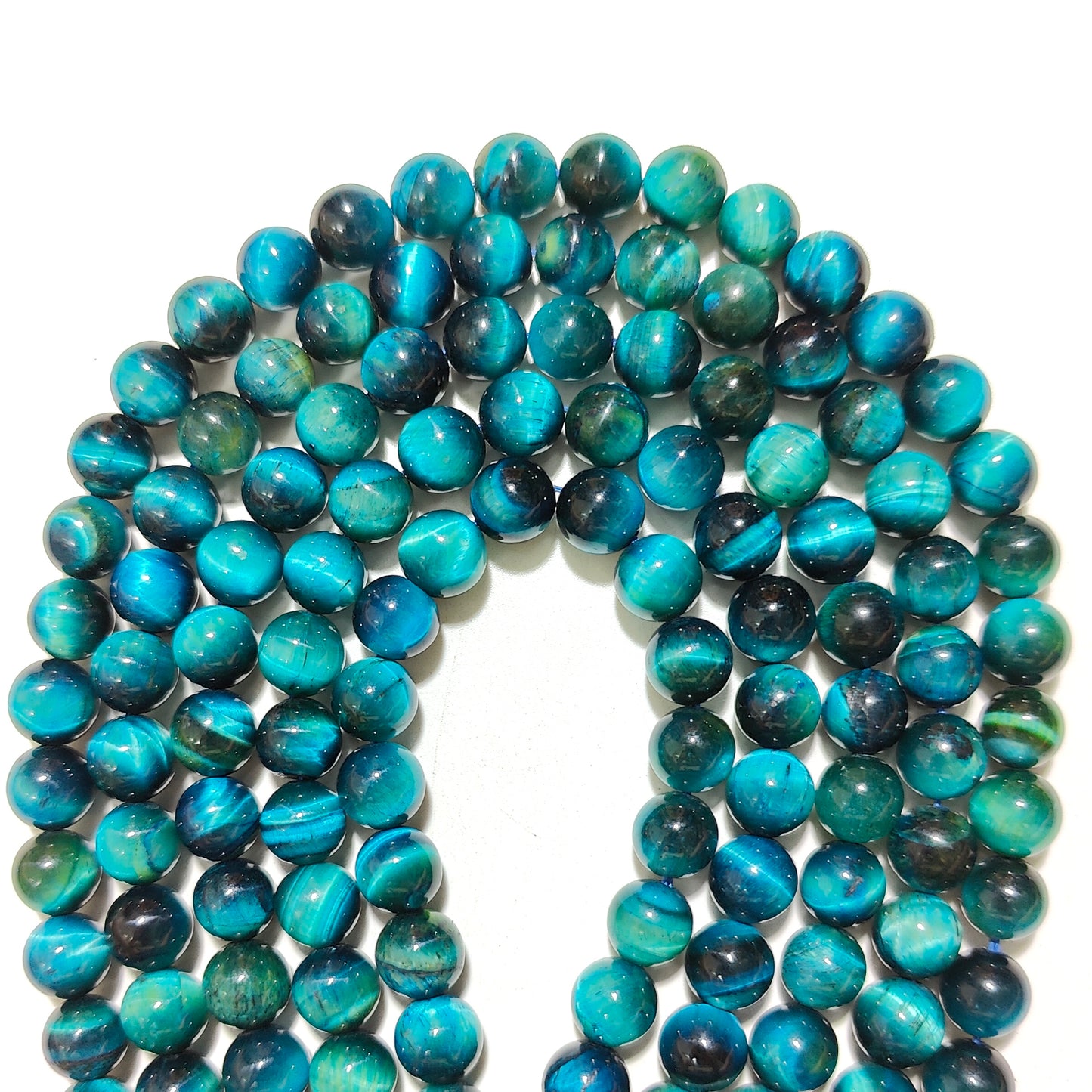 10mm Natural Blue Galaxy Tiger Eye Round Stone Beads Stone Beads New Beads Arrivals Tiger Eye Beads Charms Beads Beyond