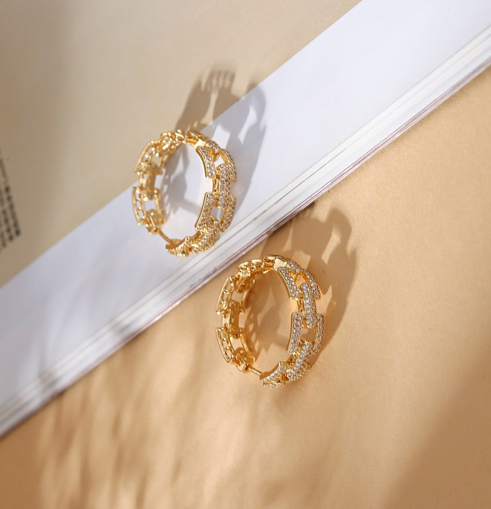 2pcs/lot CZ Paved Earring/Necklace/Bracelets 2 Earrings Women Bracelets Charms Beads Beyond