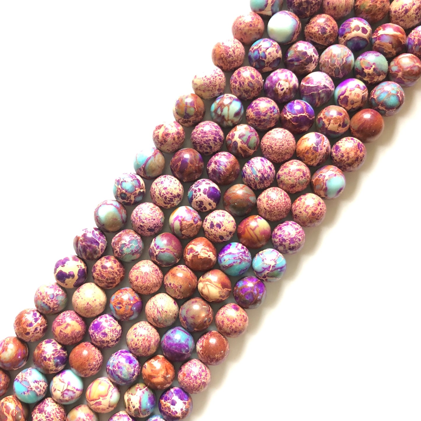 2 Strands/lot 10mm Natural Impression Jasper Beads-Mix Colors Stone Beads Jasper Beads Charms Beads Beyond