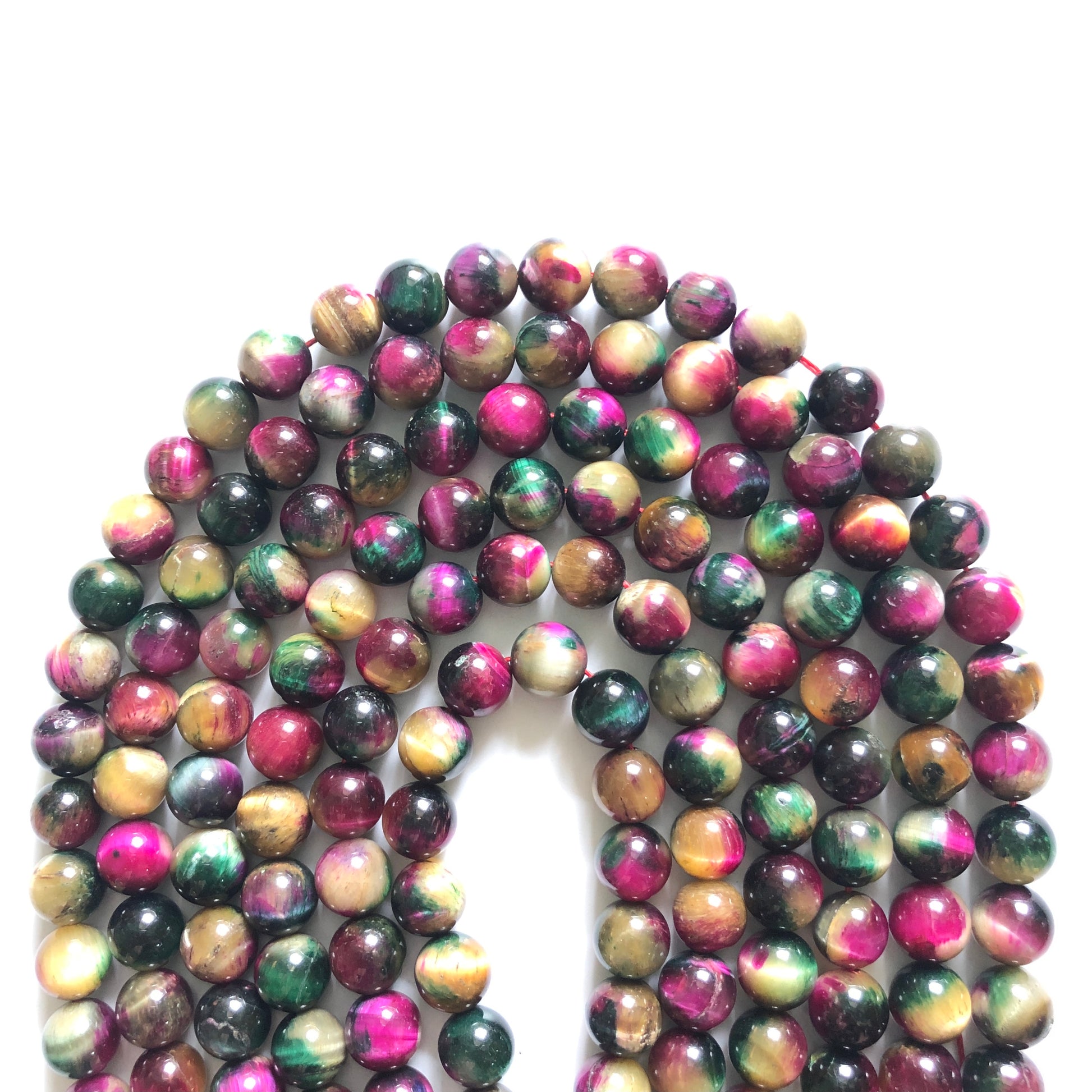 10mm Natural Tourmaline Tiger Eye Round Stone Beads Stone Beads Tiger Eye Beads Charms Beads Beyond