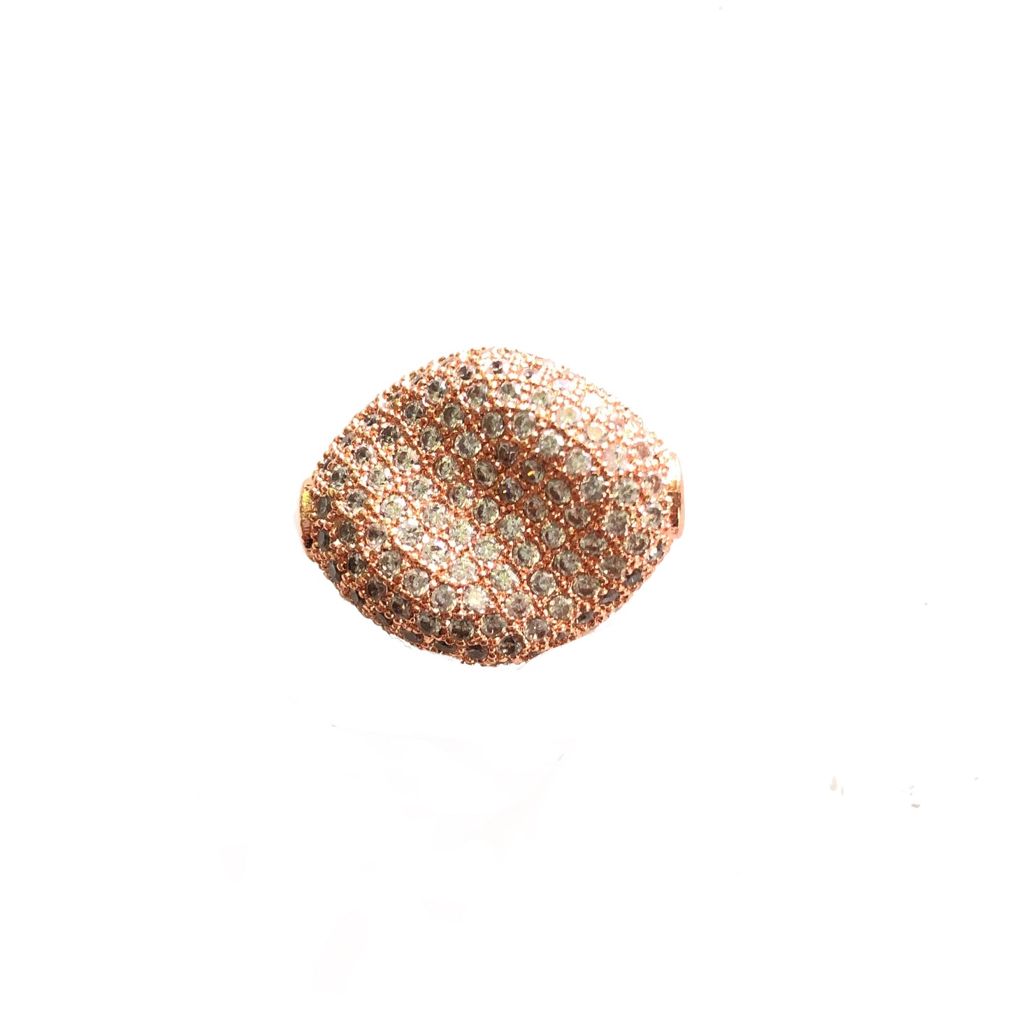 5-10pcs/lot 20*17mm CZ Paved Rhombus Centerpiece Spacers Rose Gold CZ Paved Spacers Rhombus Spacers Charms Beads Beyond