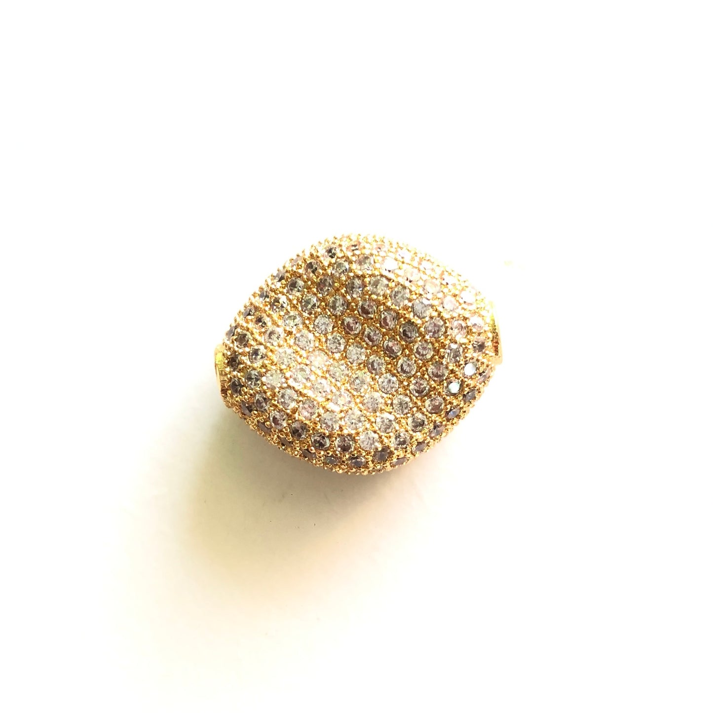 5-10pcs/lot 20*17mm CZ Paved Rhombus Centerpiece Spacers Gold CZ Paved Spacers Rhombus Spacers Charms Beads Beyond