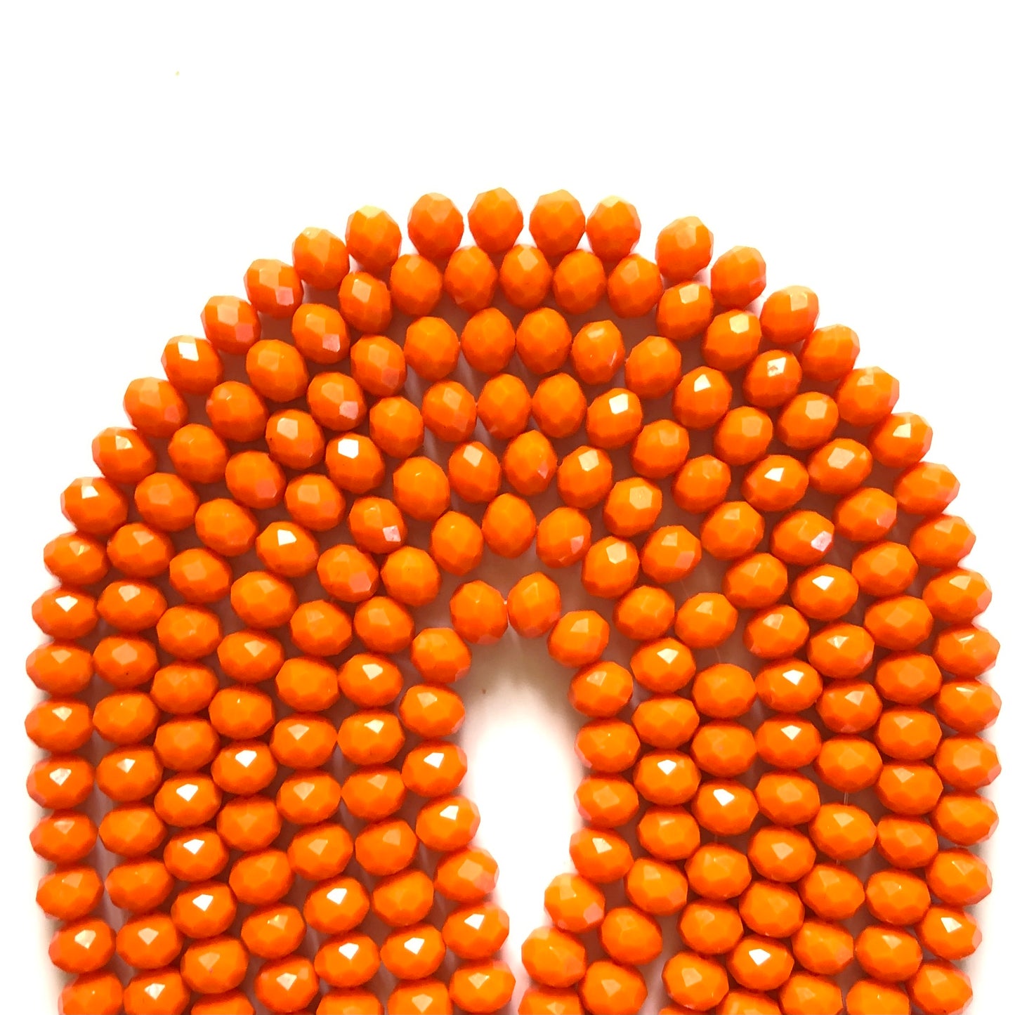 2 Strands/lot 10mm Orange Faceted Glass Beads Glass Beads Faceted Glass Beads Charms Beads Beyond