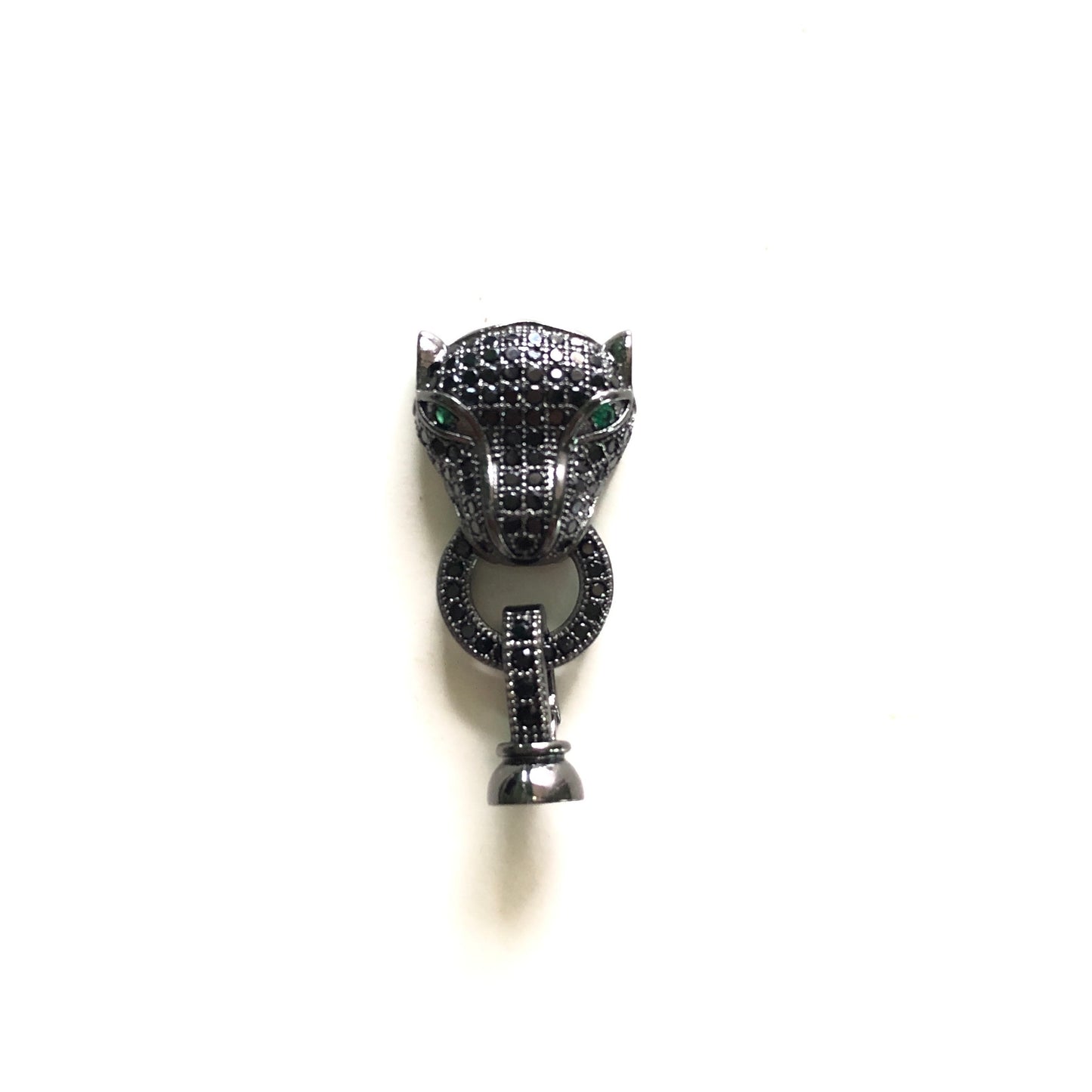 5-10pcs/lot CZ Paved Panther Connectors Black on Black CZ Paved Connectors Animal Spacers Charms Beads Beyond