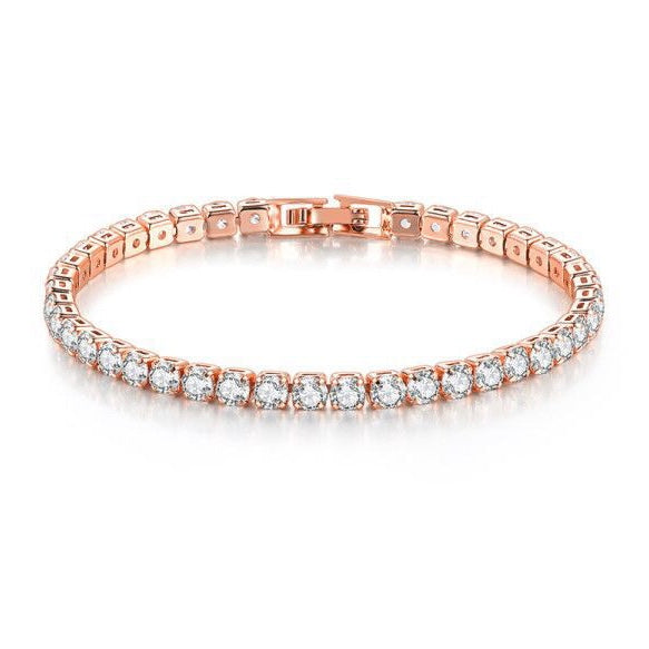 10pcs/lot Gold Plated 4mm CZ Paved Tennis Bracelet Women Bracelets Charms Beads Beyond