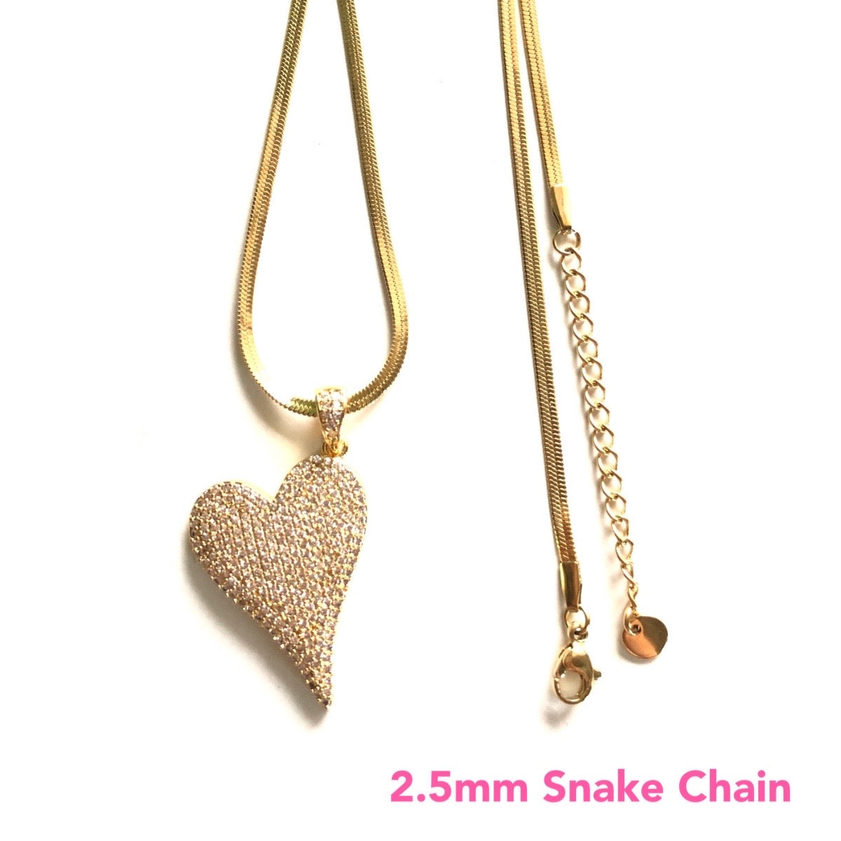 10pcs/lot 18inch 2.5mm/4mm Stainless Steel Snake Chain Necklace Chain Necklaces Charms Beads Beyond
