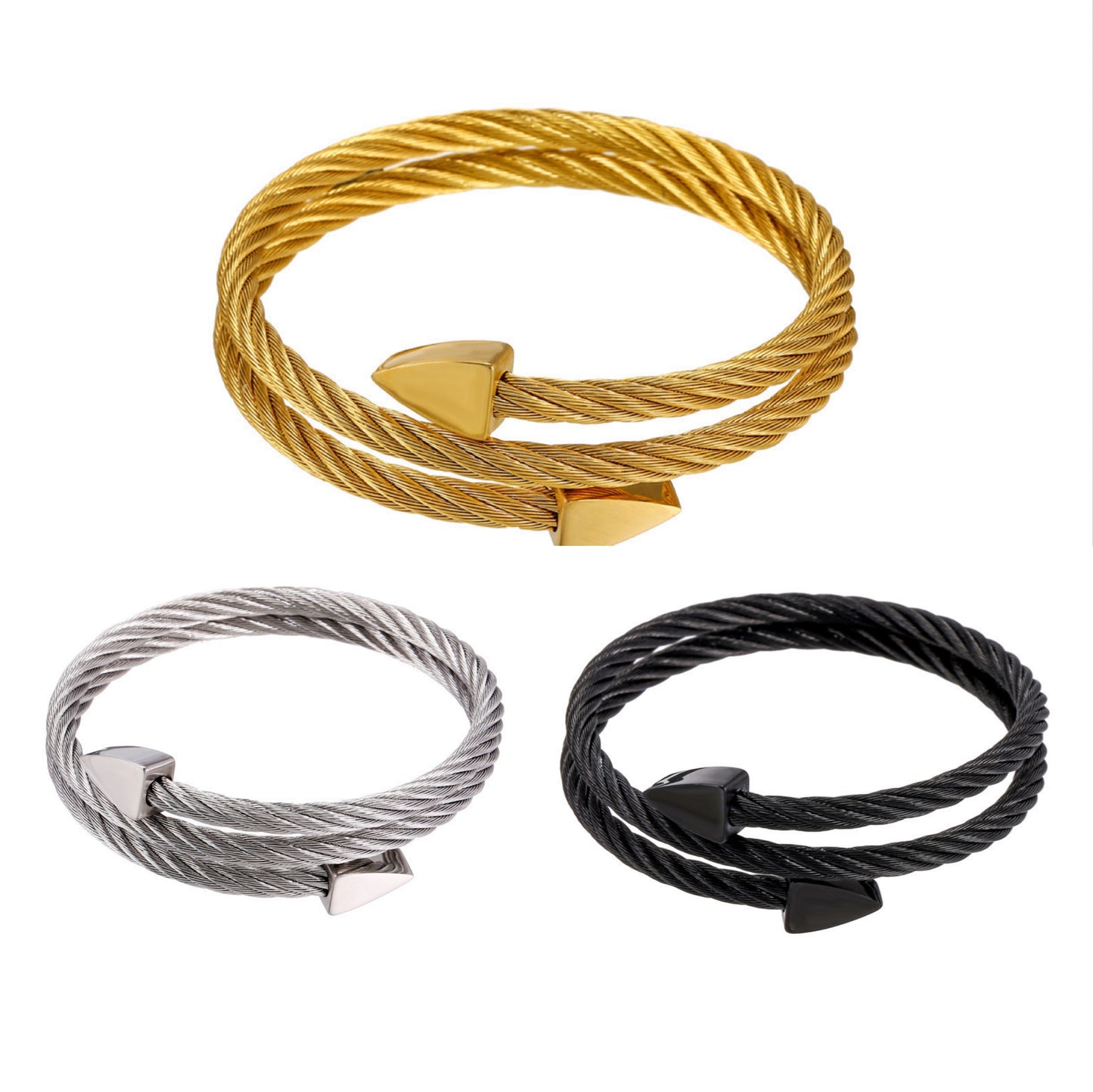 5pcs/lot Fashion Stainless Steel Arrow Bangle for Men Mix Colors Men Bracelets Charms Beads Beyond