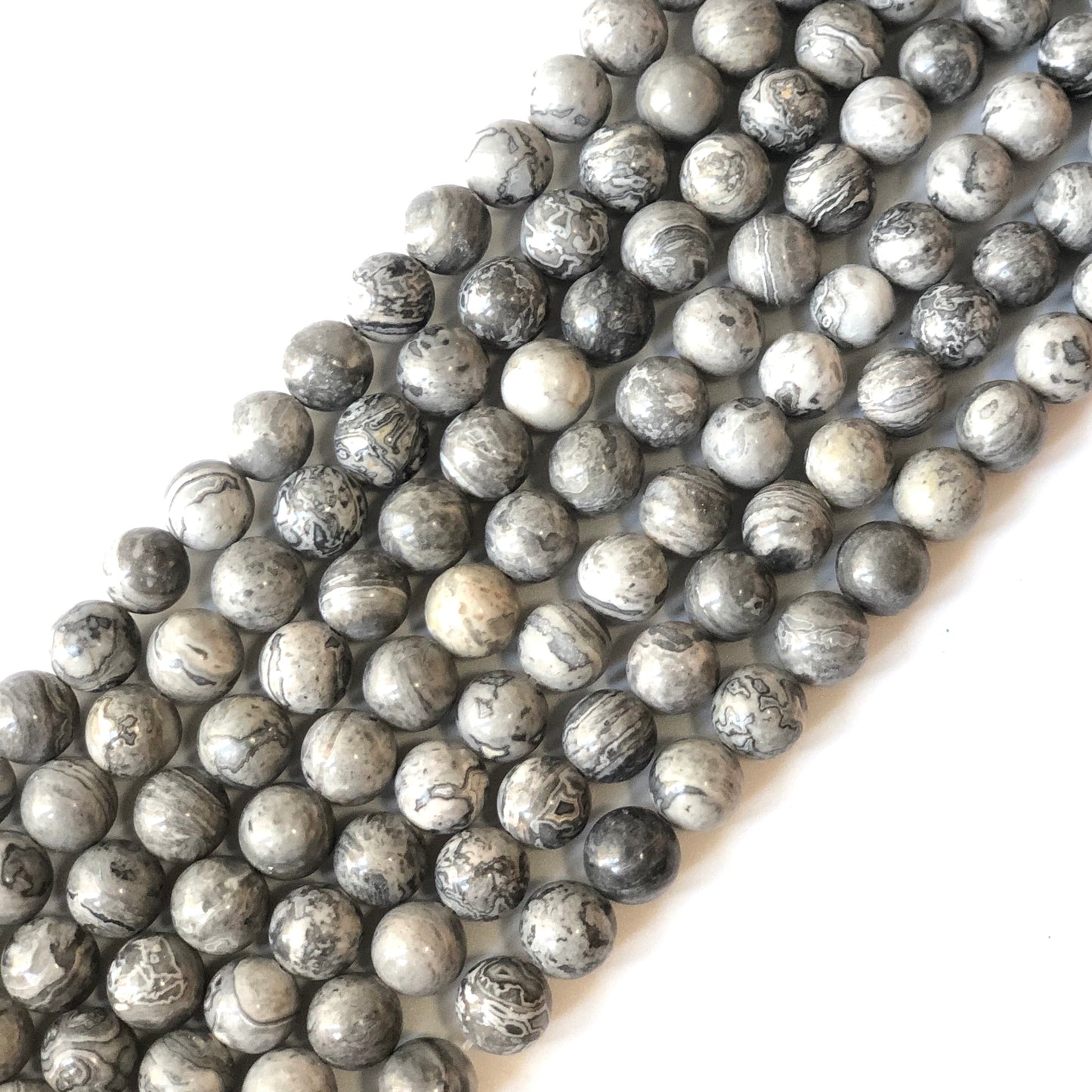 2 Strands/lot 10mm Map Jasper Round Stone Beads Stone Beads Jasper Beads Charms Beads Beyond