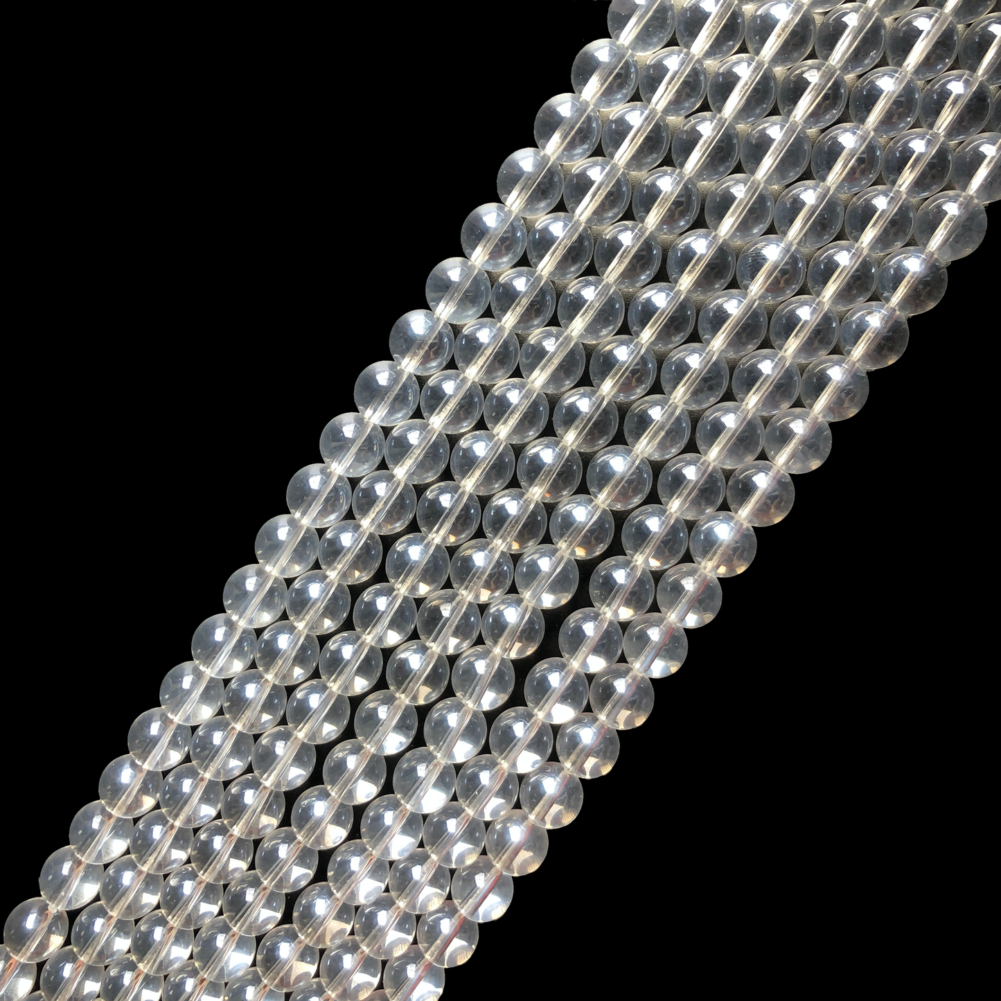 2 Strands/lot 10mm Clear Glass Round Beads Glass Beads Round Glass Beads Charms Beads Beyond