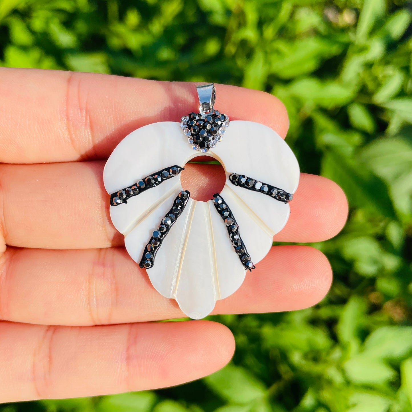 45*37mm Natural Shell Leaf Charm Pendant for Jewelry Necklace Bracelet Making Shell & Pearl Charms Charms Beads Beyond