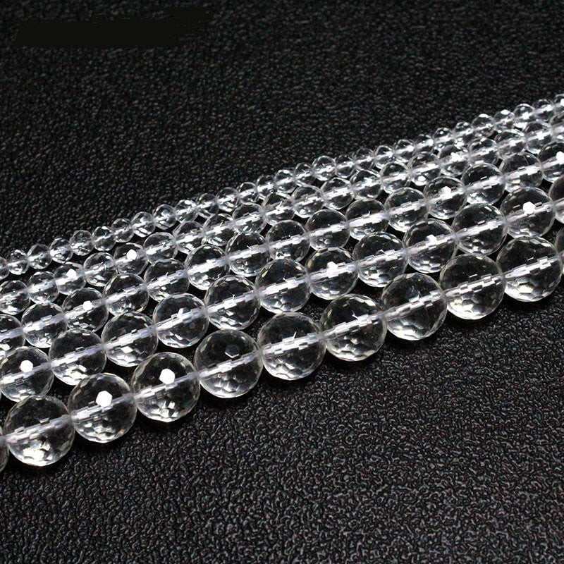 2 Strands/lot 10mm, 12mm Faceted White Crystal Clear Quartz Beads for Jewelry Making Stone Beads 12mm Stone Beads New Beads Arrivals Other Stone Beads Charms Beads Beyond