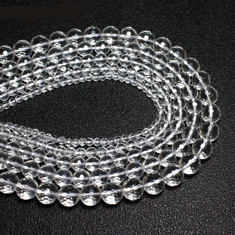2 Strands/lot 10mm, 12mm Faceted White Crystal Clear Quartz Beads for Jewelry Making Stone Beads 12mm Stone Beads New Beads Arrivals Other Stone Beads Charms Beads Beyond