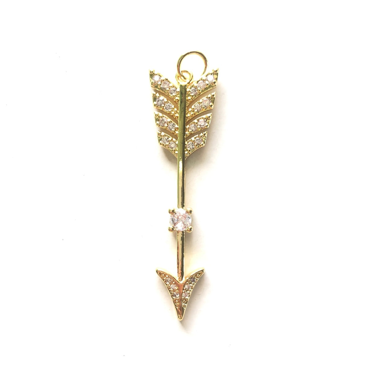 10pcs/lot 47.5*13mm CZ Paved Arrow Charms for Bracelet & Necklace Making CZ Paved Charms New Charms Arrivals Symbols Charms Beads Beyond