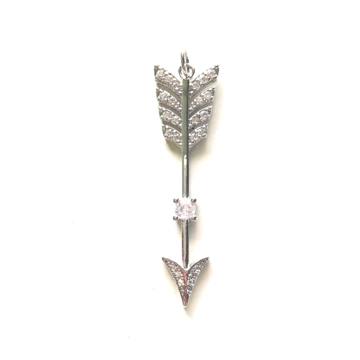 10pcs/lot 47.5*13mm CZ Paved Arrow Charms for Bracelet & Necklace Making CZ Paved Charms New Charms Arrivals Symbols Charms Beads Beyond
