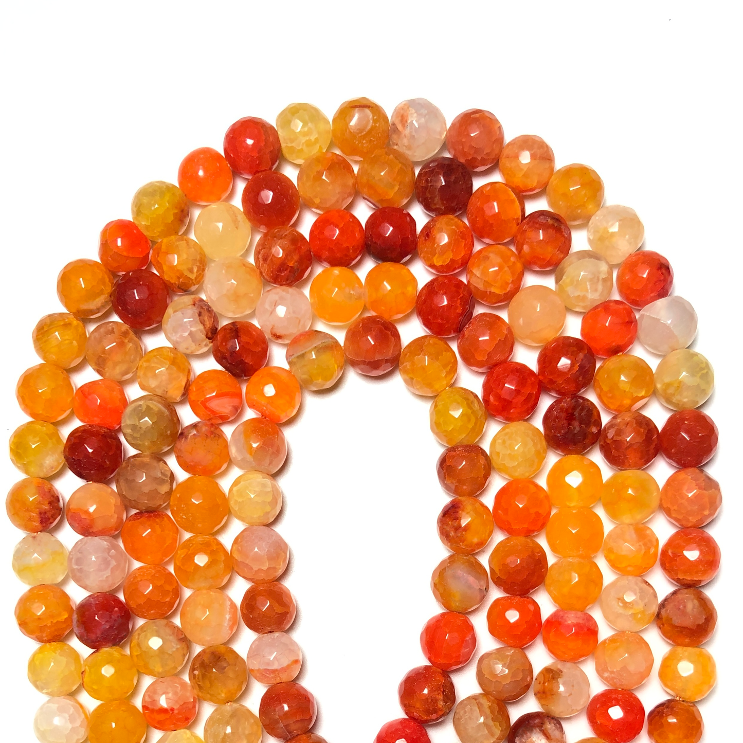 2 Strands/lot 10mm Orange Faceted Dragon Agate Stone Beads Stone Beads Faceted Agate Beads Charms Beads Beyond