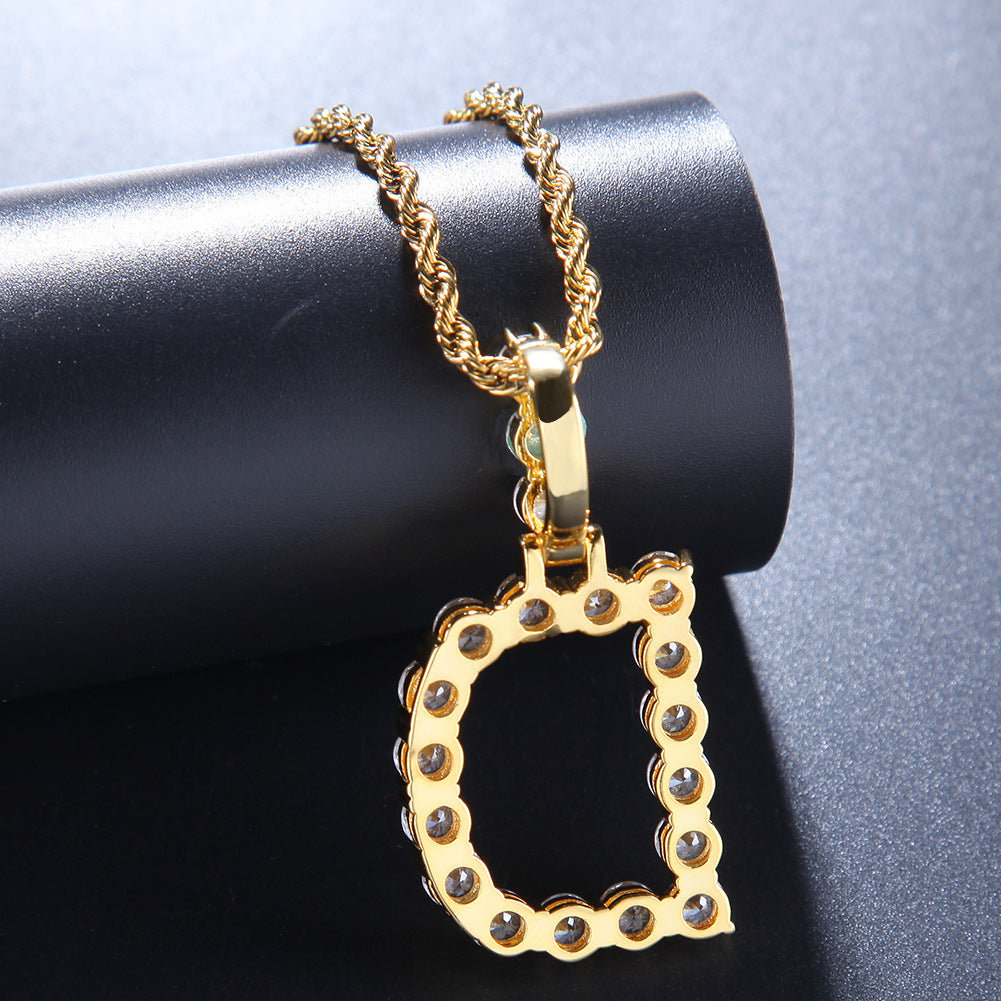 10pcs/lot 5mm Big CZ Paved Initial Necklace Necklaces Charms Beads Beyond