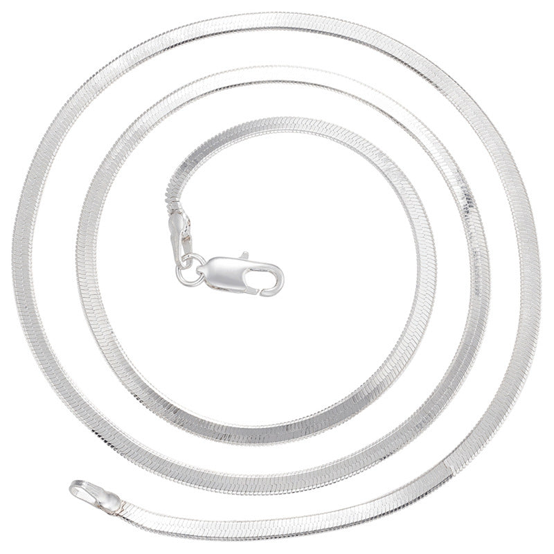 10pcs/lot 18inch 2.5mm/4mm Stainless Steel Snake Chain Necklace 2.5mm Silver Chain Necklaces Charms Beads Beyond